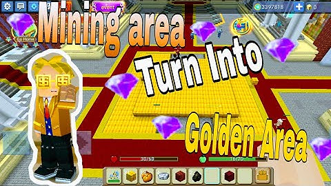 I Turn Mining Area Into Golden Area🤩 in BlockmanGo [Skyblock]
