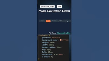 Magic Navigation Menu #coding #css #javascript #html #codingshorts #navbar #csshovereffects