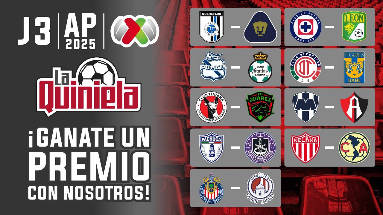 La Quiniela de la Liga MX - Jornada 3 del APERTURA 2025 - YouTube