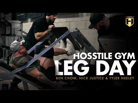 Heavy Leg Day at Hosstile Gym | Nick Justice, Ben Chow & Tyler Neeley
