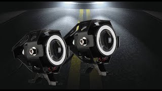 Mini U7 Angel Eyes LED Headlight Projector For Motorcycle Angel Eyes Led Driving Light