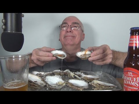 Eating Raw Oysters Mukbang