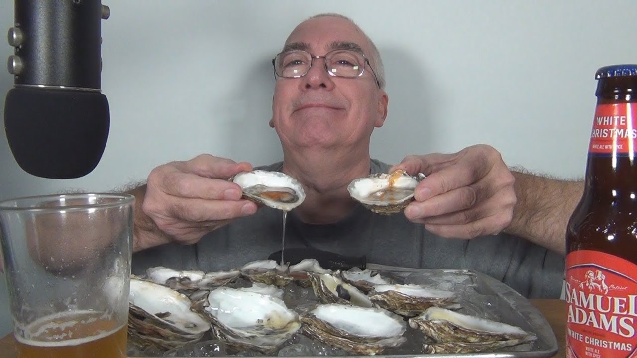 Eating Raw Oysters Mukbang