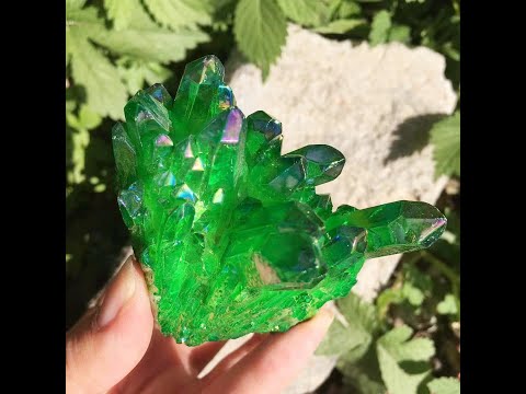 Натуральный камень Зеленый кварц. Минерал Green quartz. Празем 70g