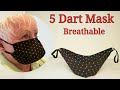 (NEW DESIGN) Breathable Face Mask With Filter Pocket|Big Space Face Mask|Easy Face Mask Sewing