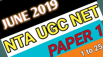 Nta UGC NET||Paper 1||June 2019||Part 1||Previous year question (1to25) AtoZfineArt visual art / Net