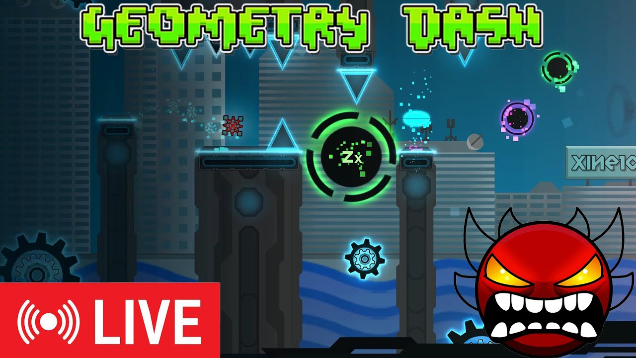 Geometry Dash Demon Grind And Level Request ON - YouTube