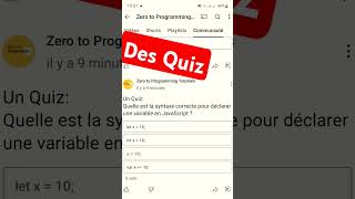 Quiz Exercice Programmation Informatique Informatique