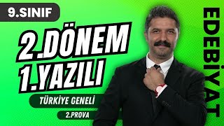 9.Sınıf 2.Dönem 1.Yazılı / MEB Türkiye Geneli Ortak Sınav Soruları / 2.Prova / Türk Dili ve Ed.