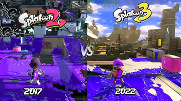Splatoon 2 VS Splatoon 3 - Side By Side Graphics & Gameplay Comparison