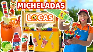 🌶 MI PUESTO DE MICHELADAS LOCAS pal CALOR🍹💦 GOMICHELADA 🍡 CLAMARUSA 🍅 COSTEÑA 🍤 | Conny Changarros