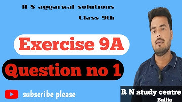 Class 9 Ex 9A Q1 Congruence of triangles and inequalities in a triangle | Rs Aggarwal | CBSE board