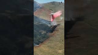 Amazing pilot skills Fire fighting airplane in action