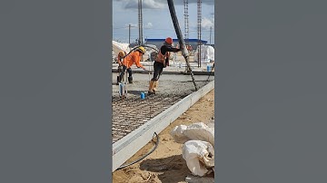 Technical casting concrete of car parking concrete slab