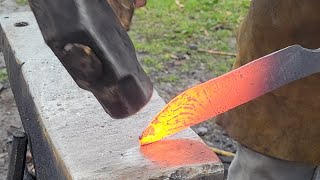 Forging A DAMASCUS Knife By Hand (Pt. 2)