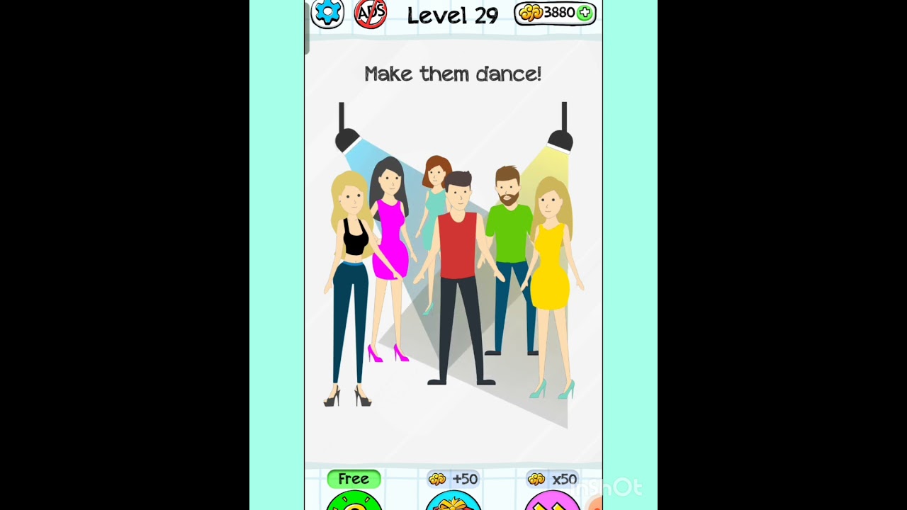 Braindom :Brain Games Test- Level 29 Make them dance 