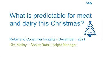 What is predictable for meat and dairy this Christmas? Retail and Consumer Insights - December 2021