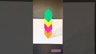 Floating Cube Illusion 97 #shorts feed#art#drawing#3d