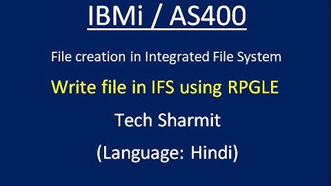 IBMi (AS400) - File creation in IFS using #RPGLE program - IBM I / AS400