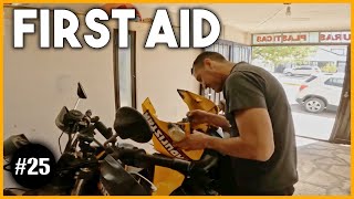 First aid for my bike in Puerto Madryn Argentina [S4.Ep.25]-Patagonia to Alaska on an Old KLR650