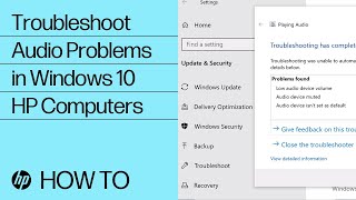 Troubleshoot Audio Problems In Windows 10 Hp Computers Hp Support