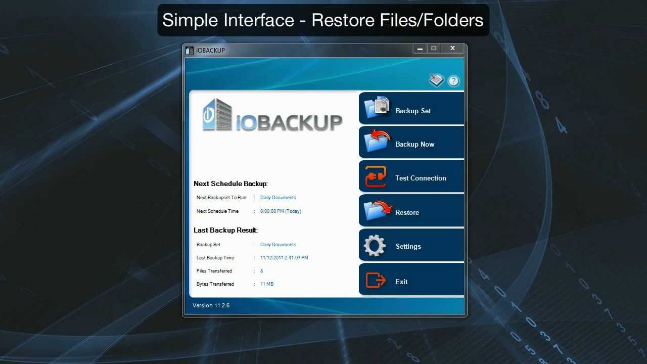 Tutorial 102 - Restore Files/Folders