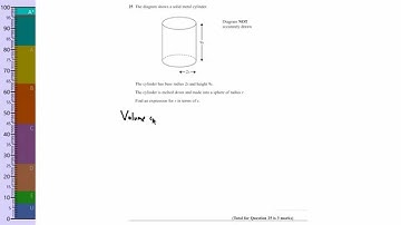 Q25 (Cylinders and Spheres) June 2012 Edexcel Maths GCSE Higher Paper 1 Non-Calculator Exam 1MAO