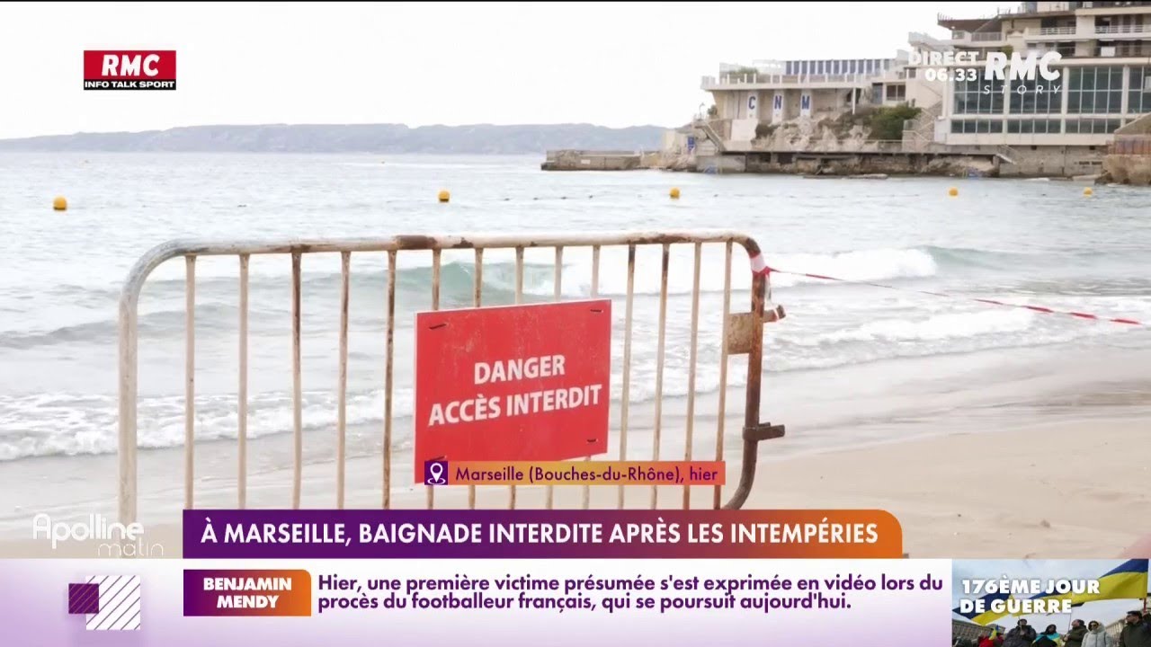 Orages : à Marseille, baignade interdite après les intempéries