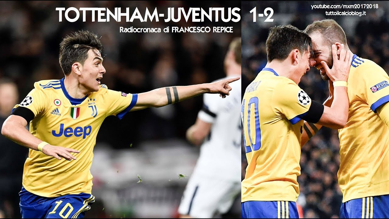 TOTTENHAM-JUVENTUS 1-2 - Radiocronaca di Francesco Repice (7/3/2018) da Rai Radio 1