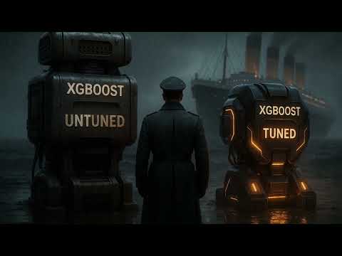 Titanic Survival Prediction with XGBoost – Untuned (82%) vs Tuned (83.2%) Model using GridSearchCV