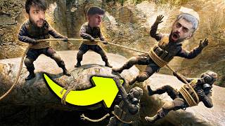 5 KİŞİ HALATLA BAĞLI İMKANSIZ PARKUR!