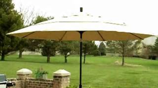 California umbrella 11 ft wind resistant patio - product review video