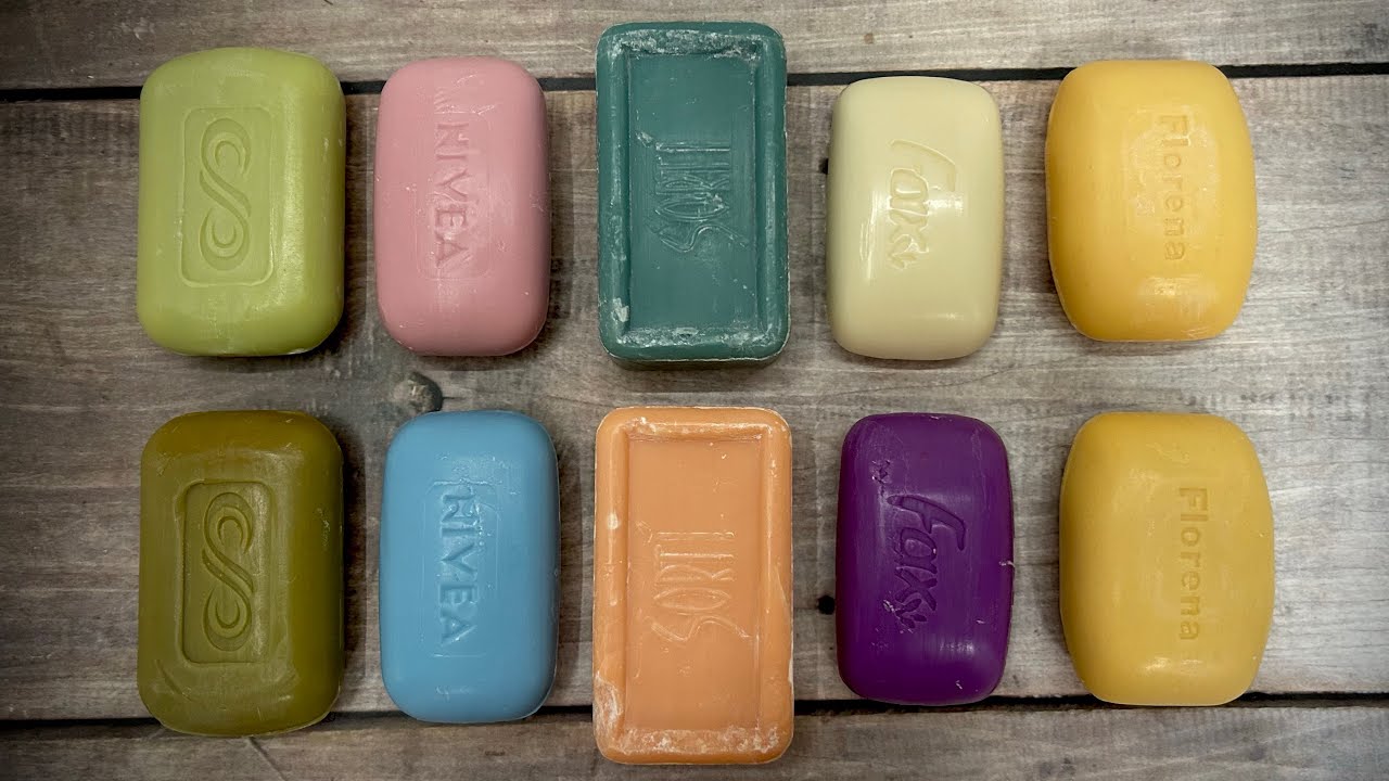 ASMR soap/ Dry soap cutting 🩵🧡💜🩷💚💛/ Резка сухого мыла