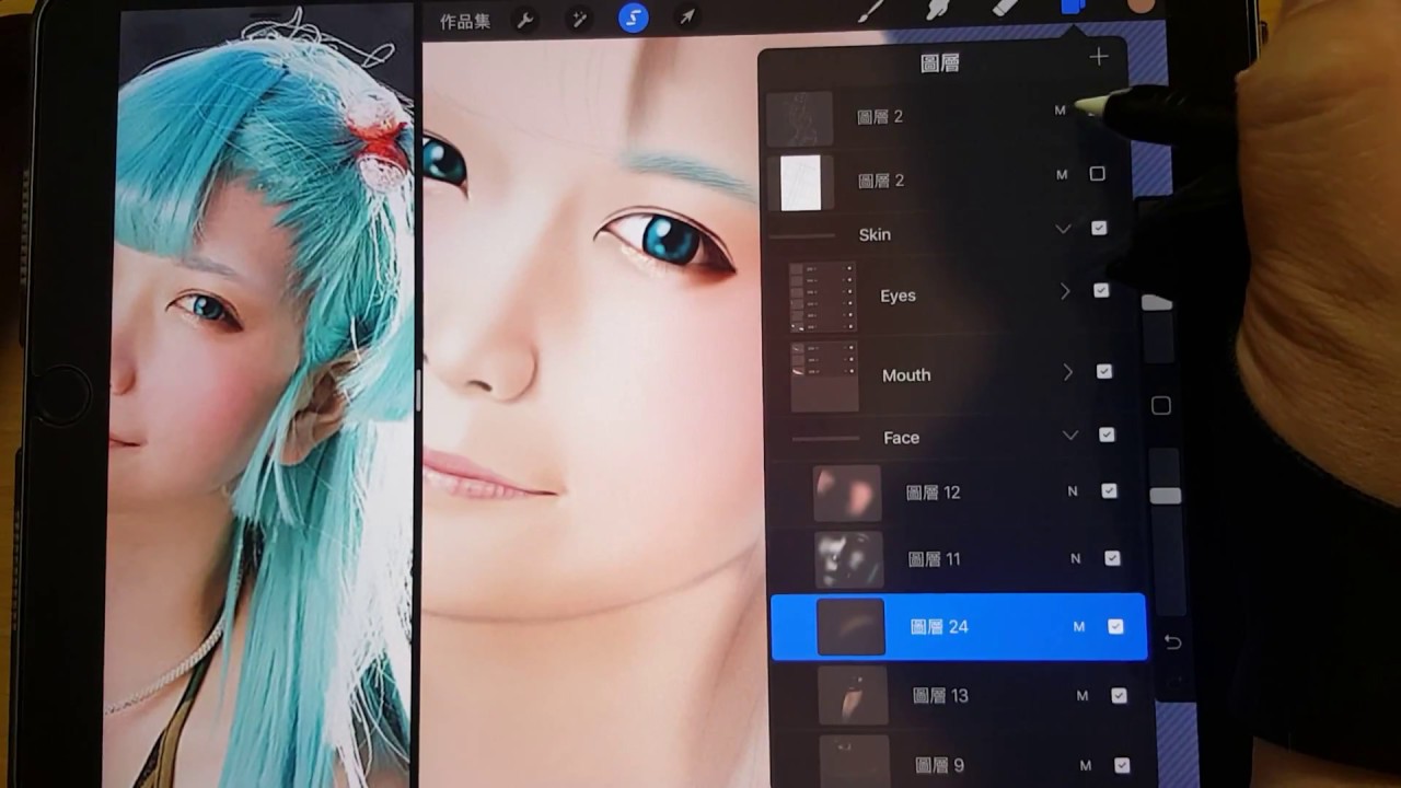 Procreate drawing time lapse for iPad pro - あまつ様 r_ap8 cos ドラゴンボールZ ...