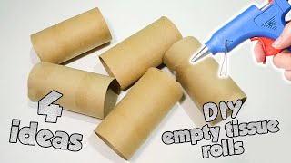 4 Ways To ReUse/Recycle Empty Tissue Roll That Absolutely Easy To Make! Best Out of Waste