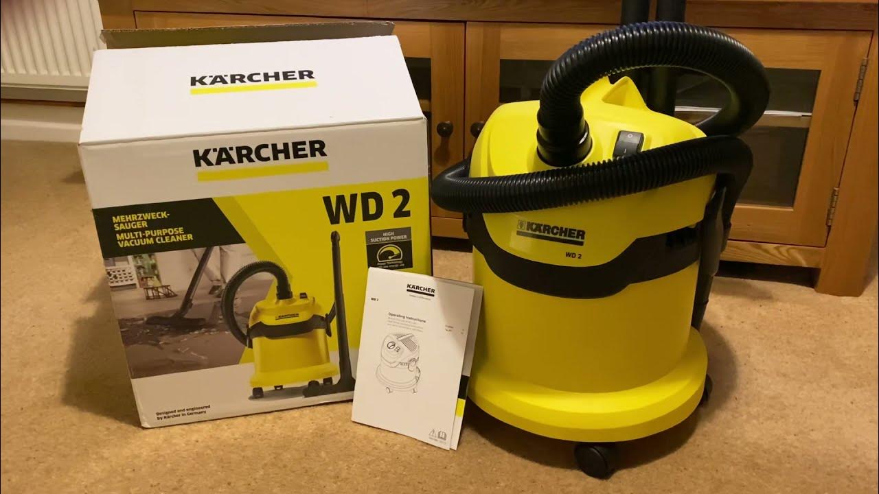 KÄRCHER WD2 Multi Purpose Wet & Dry Vacuum Cleaner Unboxing And