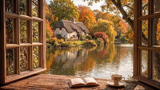 beautiful cottage autumn lakeside 🍂 soft piano for study, reading and slow living in autumn screenshot 4