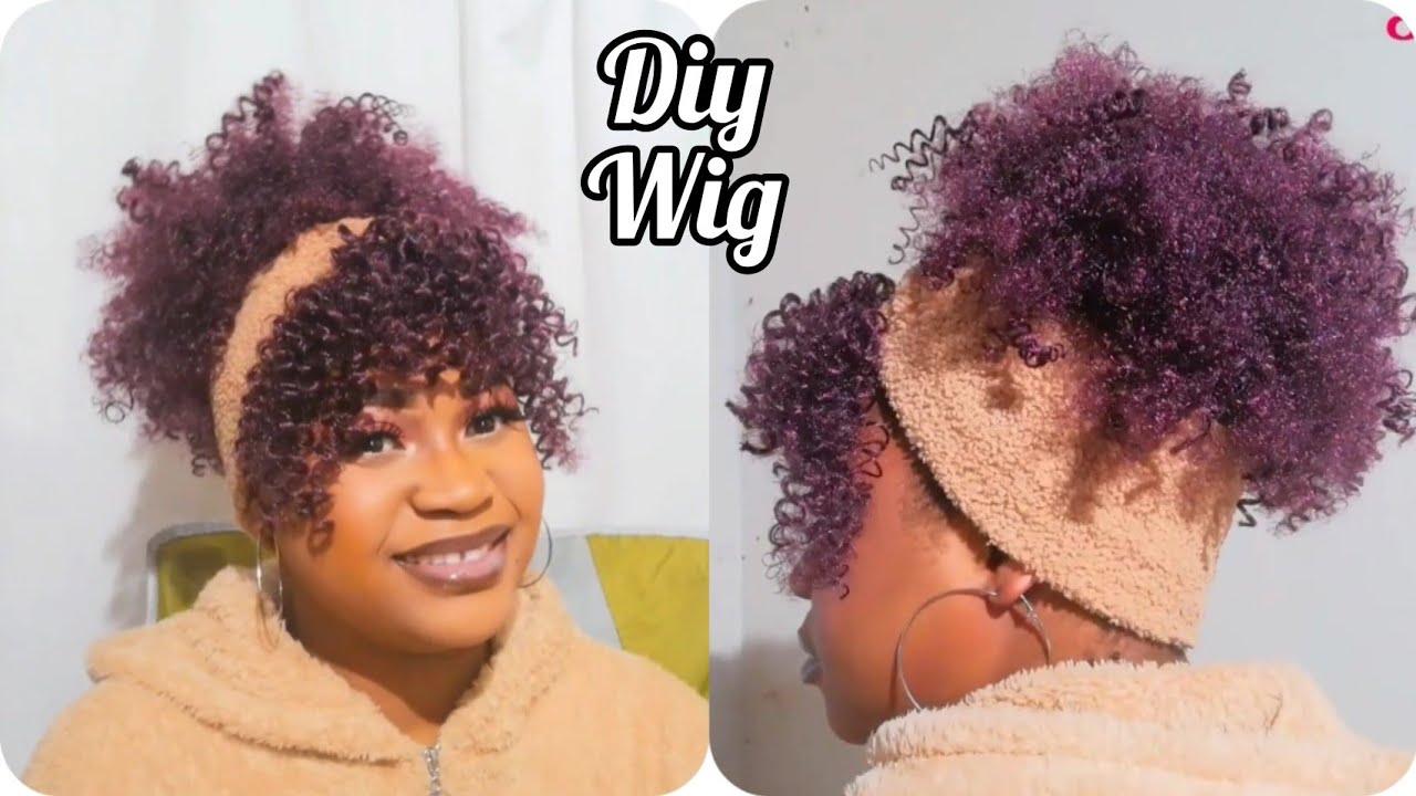 How to Make a Curly Crochet Headband Wig Using Braiding Hair