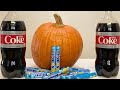 DIET COKE & MENTOS EXPLOSION IN PUMPKIN!