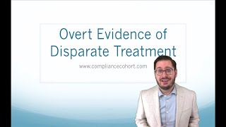Fair Lending Risk - Overt Evidence of Disparate Treatment