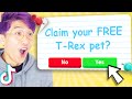 Can We HATCH A T-REX EARLY USING ADOPT ME TIK TOK HACKS!? (GAME BREAKING GLITCHES)