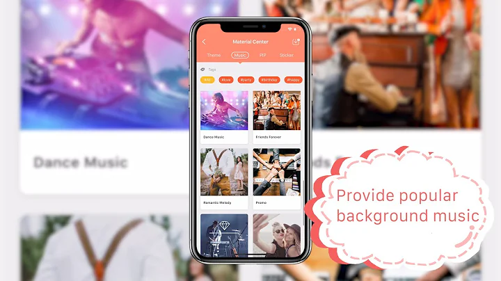 VideoShow Video Editor, Provide popular background music