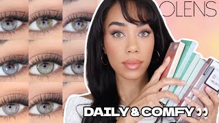 The Most Natural & Comfy Color Contacts? | OLENS 1-Day Review