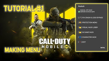 HOW TO MAKE CODM HACK - PART#1 MAKING MENU