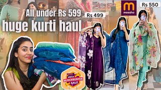 meesho kurti haul | anarkali Kurtis & straight kurta pant sets under Rs 599 for women | Vanya singh