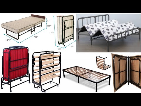 Metal frame foldable beds design ideas