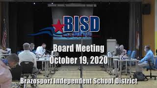 October 19, 2020 BISD Board Meeting