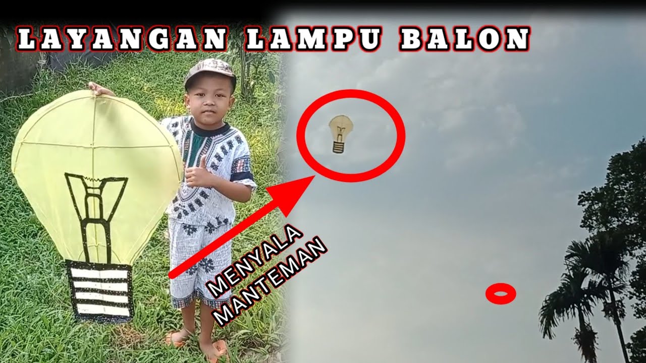 tutorial for making a balloon light kite//LAYANGAN LAMPU BALON 