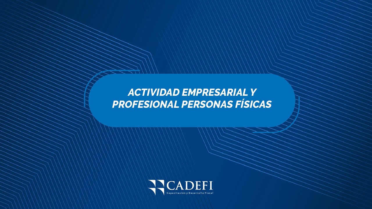 ACTIVIDAD EMPRESARIAL Y PROFESIONAL-  PERSONAS FÍSICAS