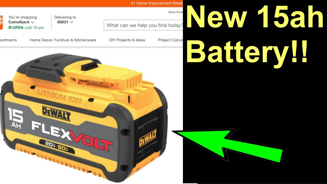 New DeWalt FlexVolt 15ah Battery - YouTube